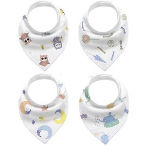 Bandana bib super absorbent pack of 4